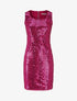 Robe mi-longue à sequins coupe moulante - Fushia - 5