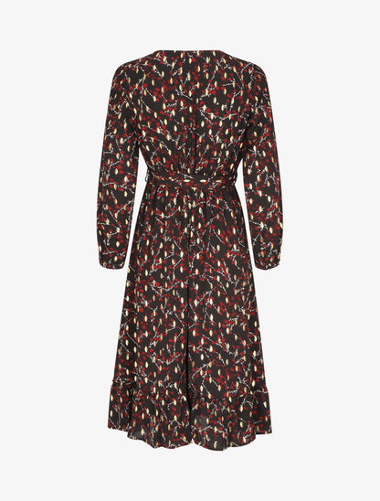 Robe cache-coeur à détails irisé - Noir - 2