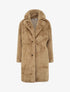 Manteau long en fausse fourrure - Camel - 4