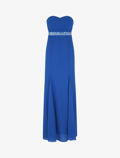 Robe bustier évasée à sequins - Bleu roi - 5