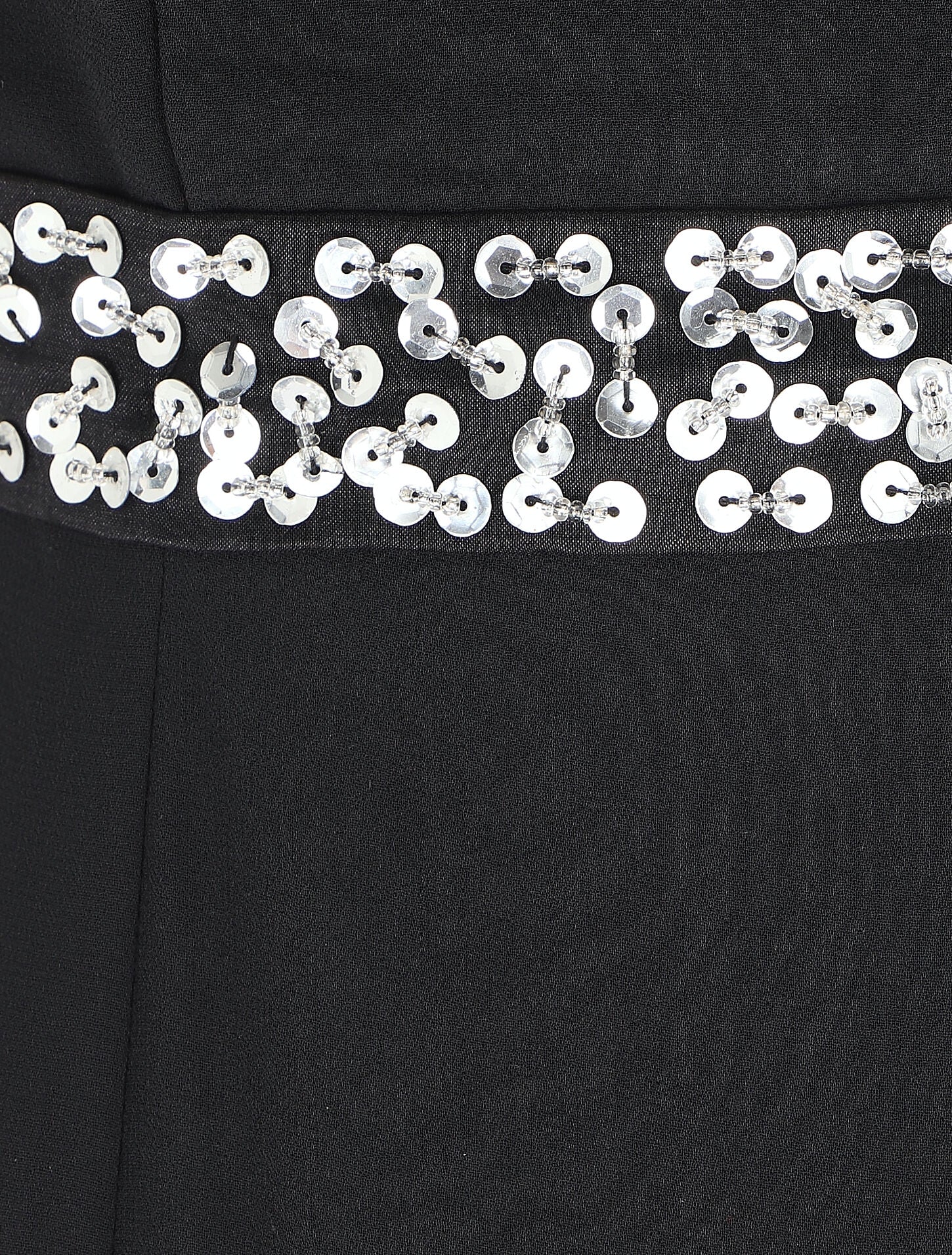 Robe bustier évasée à sequins - Noir - 3