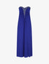 Robe bustier évasée incrustée de pierres - Bleu roi - 5
