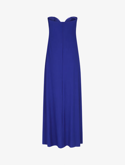 Robe bustier évasée incrustée de pierres - Bleu roi - 2