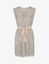 Robe sans manches à sequins - Beige - 1