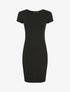 Robe mi-longue à manches courtes - Noir - 4