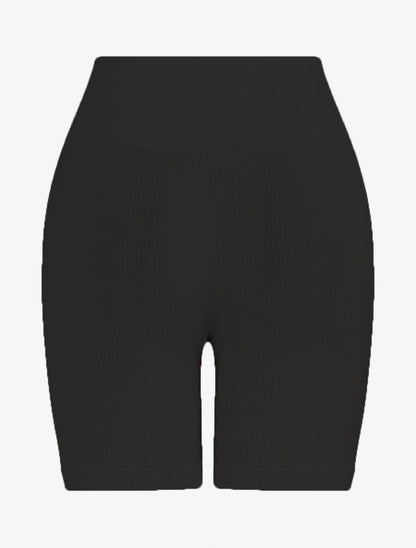 Short uni côtelé - Noir - 2