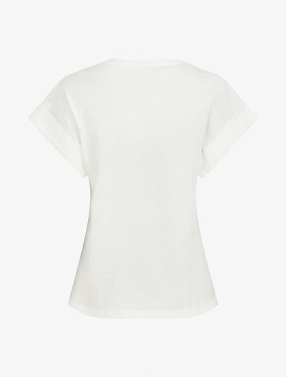T-shirt à manches courtes imprimé papillons en coeur - Blanc - 2
