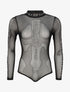 Body transparent à strass à motif grec - Noir - 4