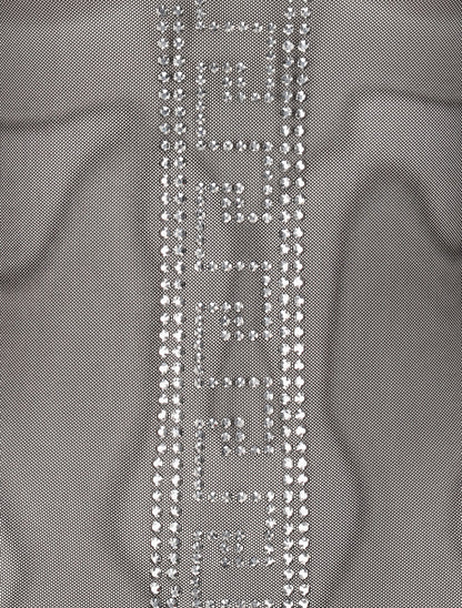 Body transparent à strass à motif grec - Noir - 3