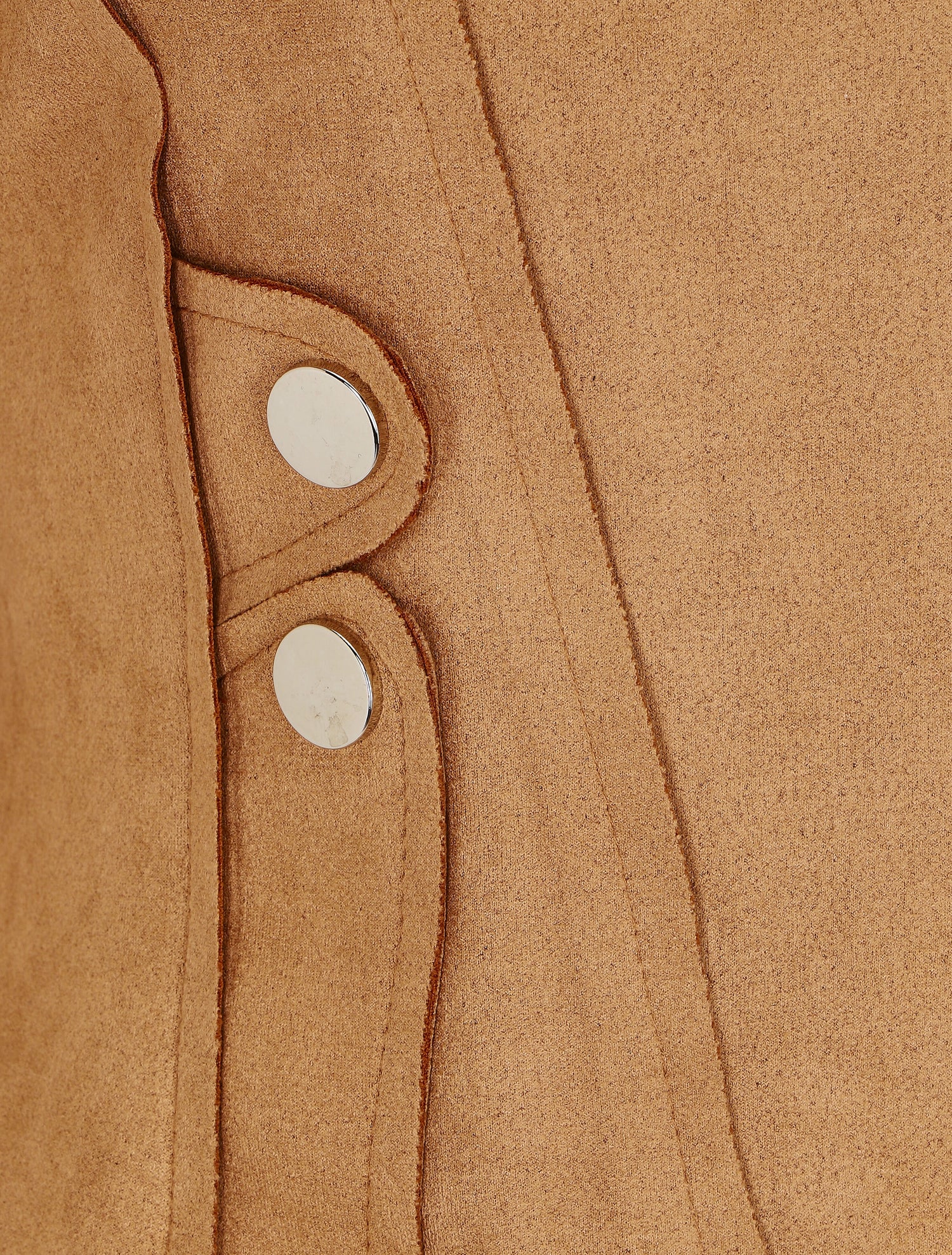 Veste en suédine style perfecto - Camel clair - 3