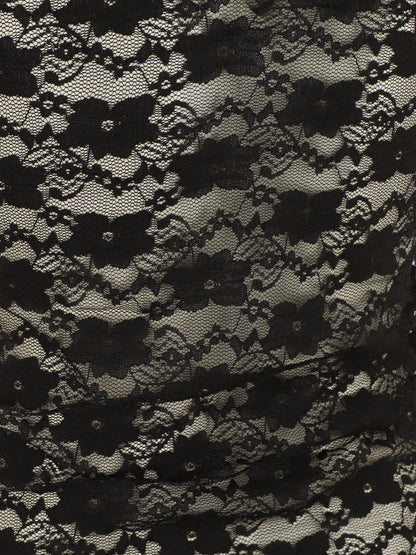 Débardeur ajustée dos en dentelle - Noir - 3