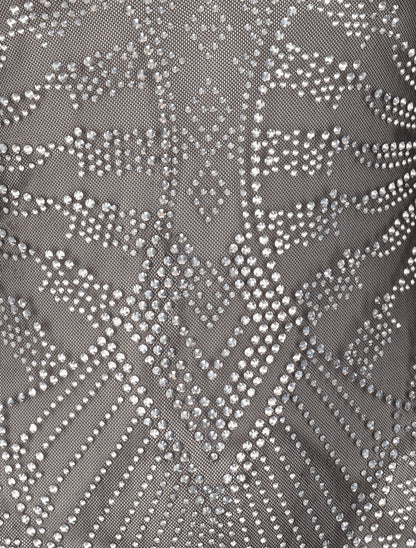 Body en tulle à strass - Noir - 3