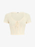 Crop top style corset manches courtes - Beige - 4