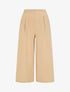 Pantalon ample à taille élastiquée - Beige - 1