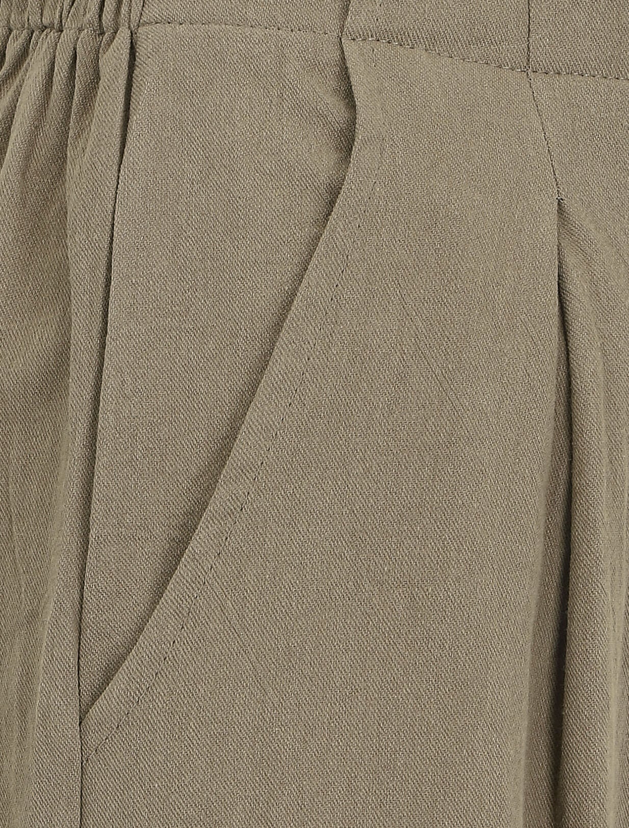 Pantalon ample à taille élastiquée - Kaki - 3