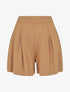 Short taille haute évasé uni - Camel - 5