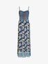 Robe longue bi-matière imprimé fleurs d&