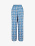 Pantalon droit imprimé fantaisie - Bleu - 1