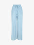Pantalon droit et fluide uni - Bleu clair - 1