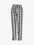 Pantalon droit motif zigzag - Noir - 1