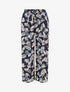 Pantalon droit imprimé végétal - Marine - 1