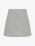 Mini-jupe fendue en feutrine - Gris - 3