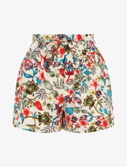 Short taille haute imprimé fleurs d&