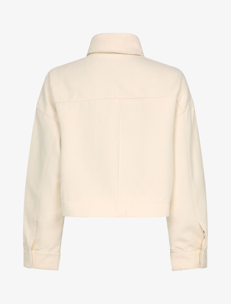 Veste courte et oversize en feutrine - Blanc - 2