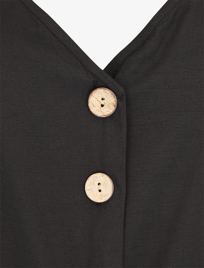Combinaison ample boutonnée - Noir - 3