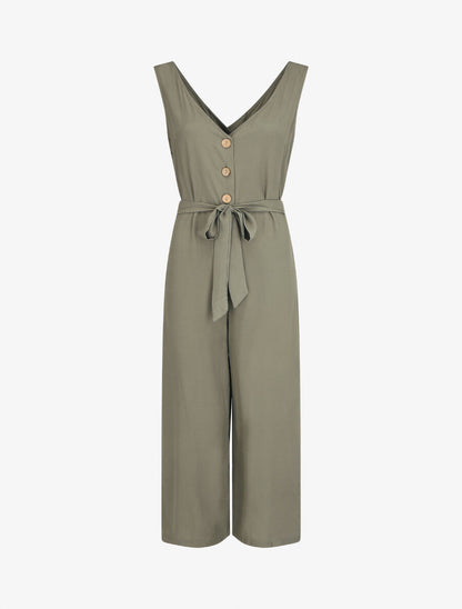 Combinaison ample boutonnée - Vert - 1