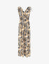 Robe longue élastiquée imprimé fantaisie - Gris - 1