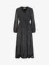 Robe longue à imprimé moucheté - Noir - 1