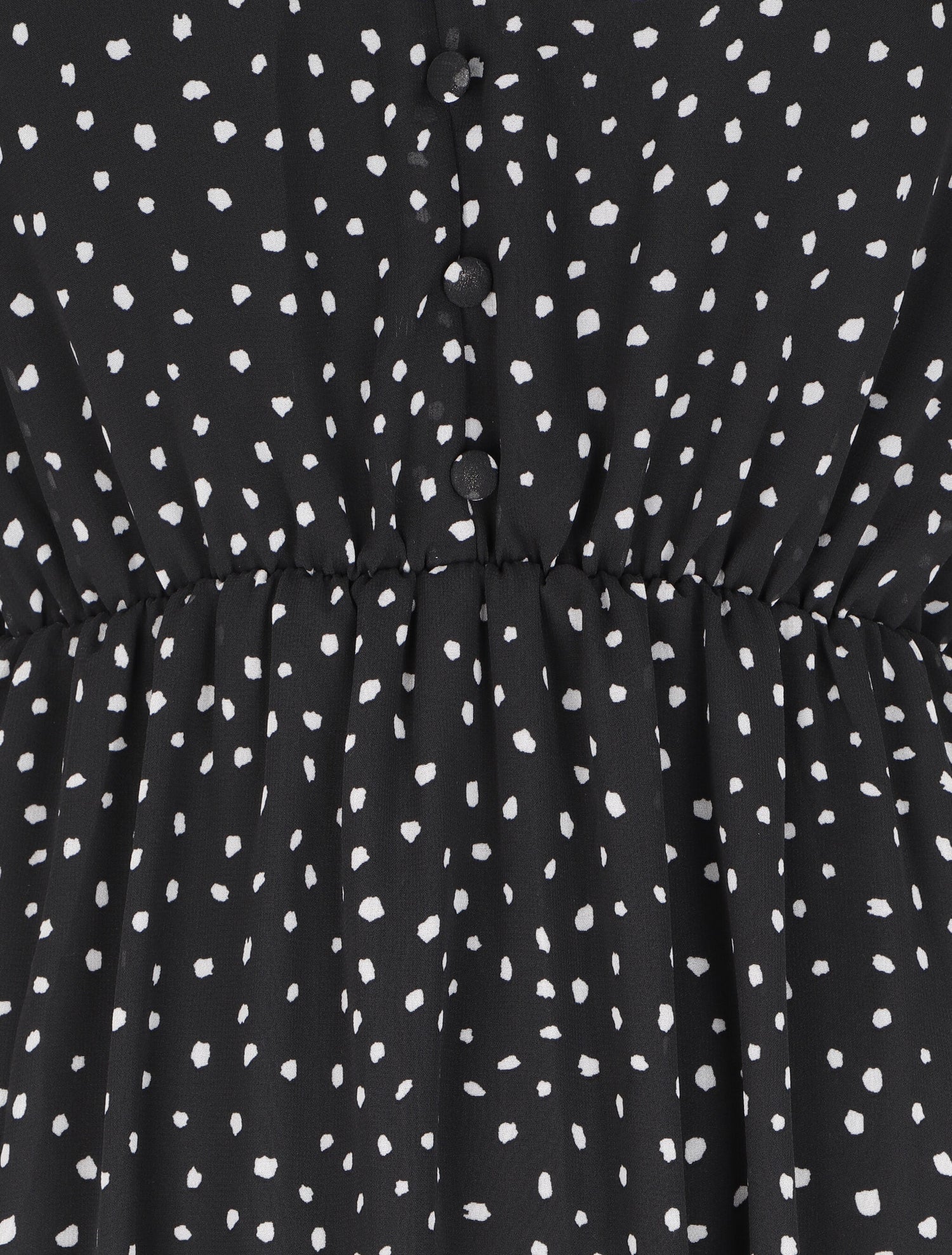 Robe longue à imprimé moucheté - Noir - 3