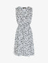 Robe imprimé fleuri à col cache-coeur - Blanc - 5