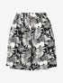 Short fluide imprimé feuilles - Noir - 5