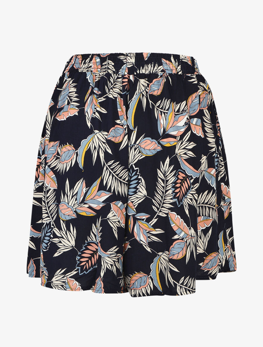 Short droit imprimé tropique - Marine - 2