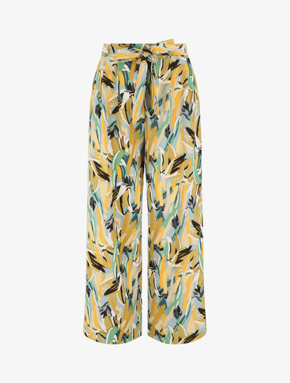 Pantalon fluide imprimé graphique - Bleu ciel - 5