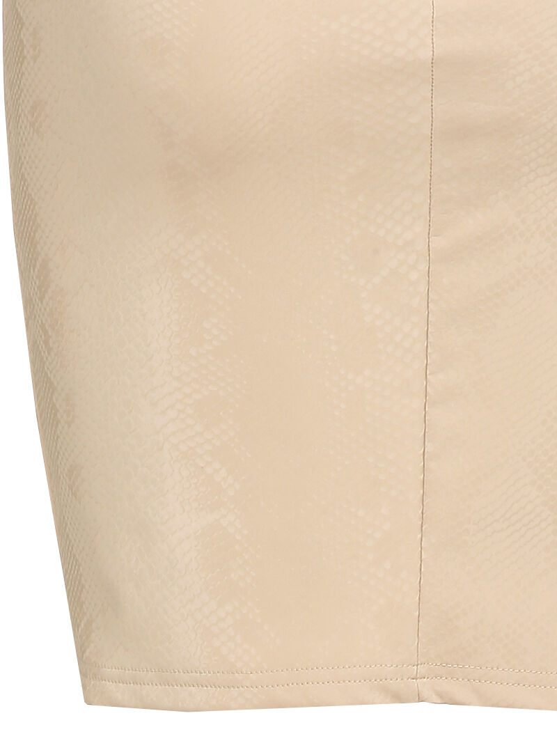 Jupe en simili effet python - Beige - 3