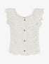 Gilet sans manches en crochet - Blanc - 1