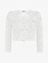 Gilet en crochet motif marguerite - Blanc - 1