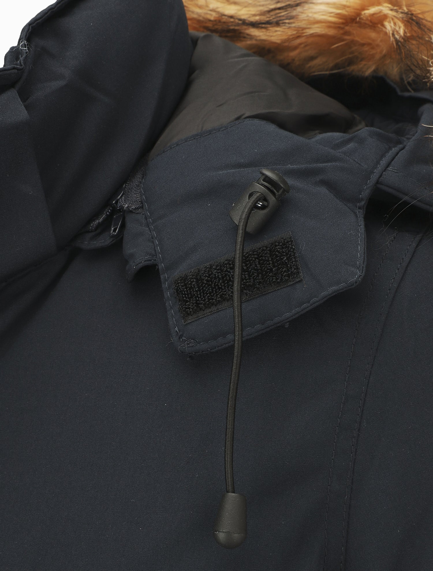 Parka uni capuche à fourrure synthétique - Marine - 3