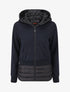 Sweat à capuche bi-matière - Marine - 1