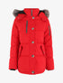 Parka matelassée à capuche fourrée - Rouge - 1