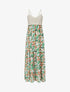Robe longue à fleur et crochet - Vert - 1