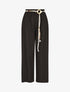 Pantalon droit taille haute élastiquée - Noir - 4