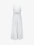 Robe longue à broderies et perles - Blanc - 4