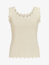 Top en maille sans manches - Beige - 1