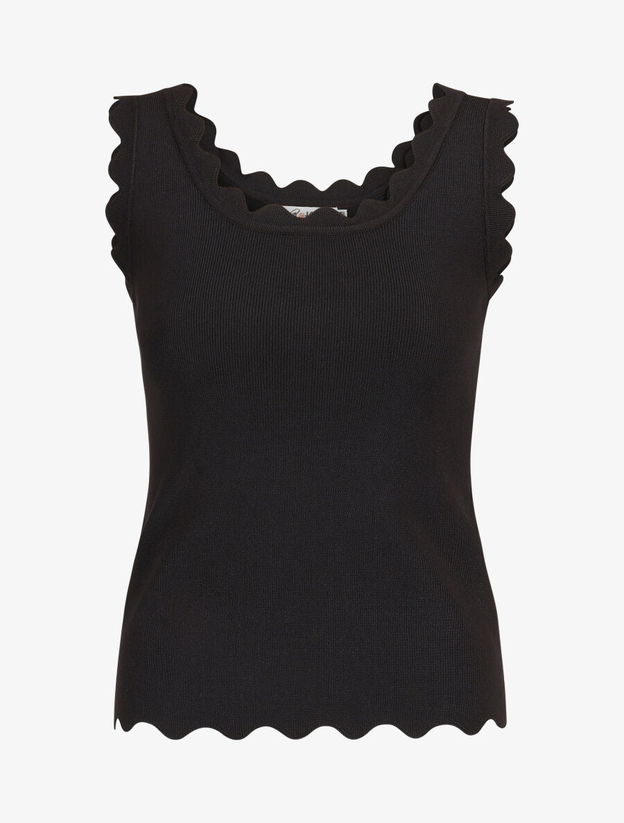 Top en maille sans manches - Noir - 1