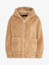 Manteau duveteux à capuche - Beige - 3