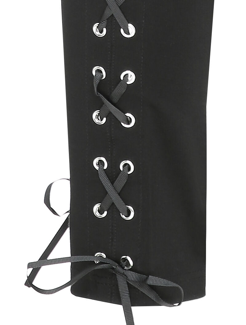 Legging à bords corsetés - Noir - 4